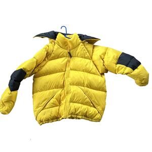 Vintage TerrAwear YELLOW Goose Down Puffer Jacket Hood XXL